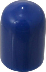 Caplugs - 5/16" ID, Stretchable Cap - 1/2" Long, Vinyl, Blue - USA Tool & Supply