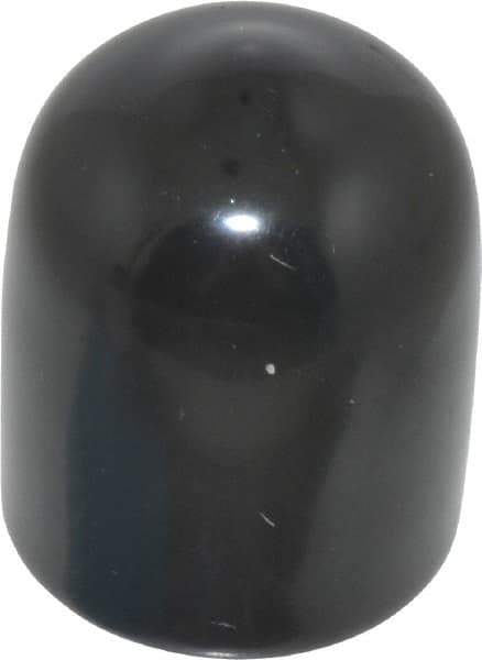 Caplugs - 3/8" ID, Stretchable Cap - 1/2" Long, Vinyl, Black - USA Tool & Supply