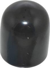Caplugs - 3/8" ID, Stretchable Cap - 1/2" Long, Vinyl, Black - USA Tool & Supply