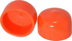 Caplugs - 7/8" ID, Stretchable Cap - 1/2" Long, Vinyl, Orange - USA Tool & Supply