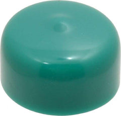Caplugs - 1" ID, Stretchable Cap - 1/2" Long, Vinyl, Green - USA Tool & Supply