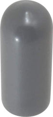 Caplugs - 11/32" ID, Stretchable Cap - 1" Long, Vinyl, Gray - USA Tool & Supply