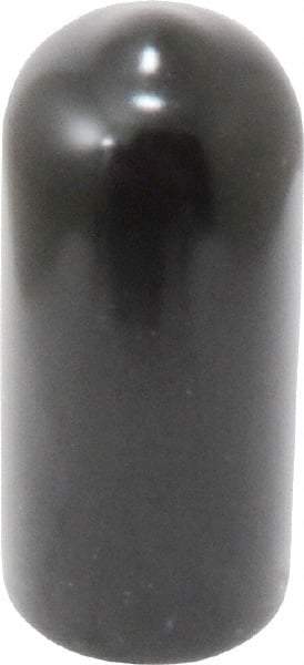 Caplugs - 3/8" ID, Stretchable Cap - 1" Long, Vinyl, Black - USA Tool & Supply