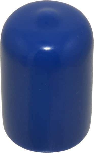 Caplugs - 5/8" ID, Stretchable Cap - 1" Long, Vinyl, Blue - USA Tool & Supply