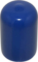 Caplugs - 5/8" ID, Stretchable Cap - 1" Long, Vinyl, Blue - USA Tool & Supply