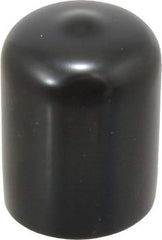 Caplugs - 3/4" ID, Stretchable Cap - 1" Long, Vinyl, Black - USA Tool & Supply