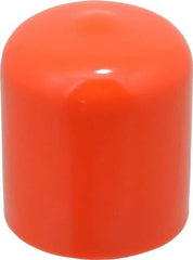 Caplugs - 7/8" ID, Stretchable Cap - 1" Long, Vinyl, Orange - USA Tool & Supply