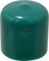Caplugs - 1" ID, Stretchable Cap - 1" Long, Vinyl, Green - USA Tool & Supply