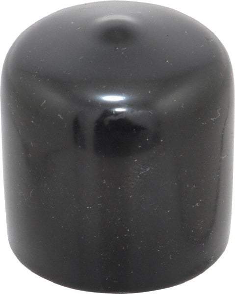 Caplugs - 1-1/16" ID, Stretchable Cap - 1" Long, Vinyl, Black - USA Tool & Supply