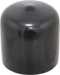 Caplugs - 1-1/16" ID, Stretchable Cap - 1" Long, Vinyl, Black - USA Tool & Supply