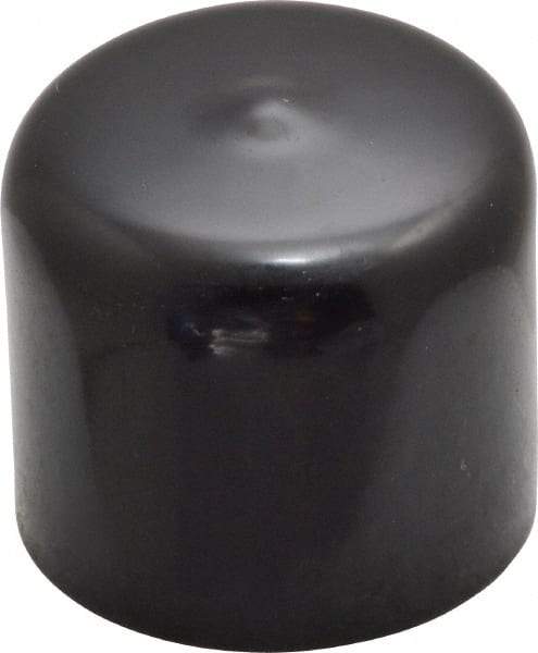 Caplugs - 1-1/8" ID, Stretchable Cap - 1" Long, Vinyl, Black - USA Tool & Supply
