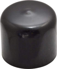 Caplugs - 1-1/8" ID, Stretchable Cap - 1" Long, Vinyl, Black - USA Tool & Supply