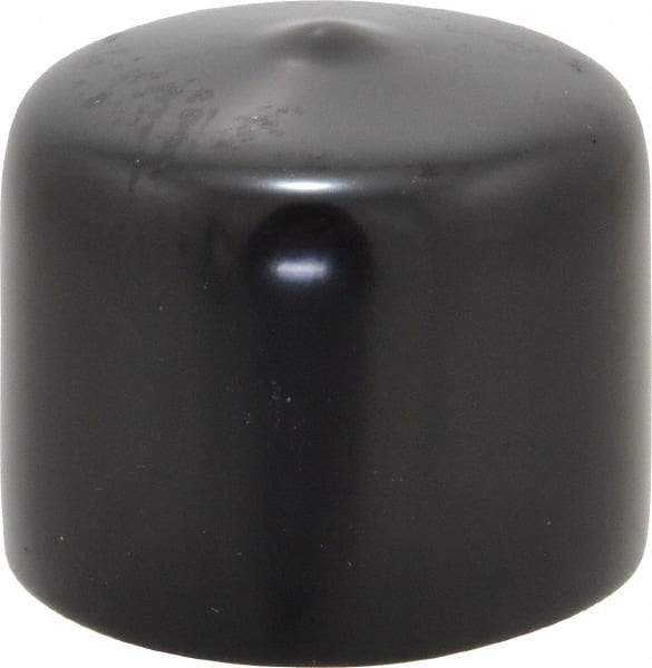 Caplugs - 1-1/4" ID, Stretchable Cap - 1" Long, Vinyl, Black - USA Tool & Supply
