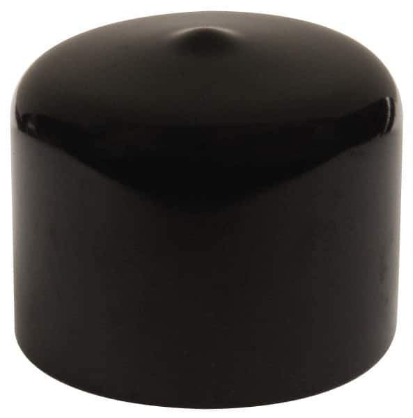 Caplugs - 1-3/8" ID, Stretchable Cap - 1" Long, Vinyl, Black - USA Tool & Supply
