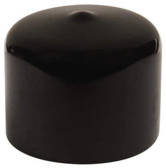 Caplugs - 1-3/8" ID, Stretchable Cap - 1" Long, Vinyl, Black - USA Tool & Supply