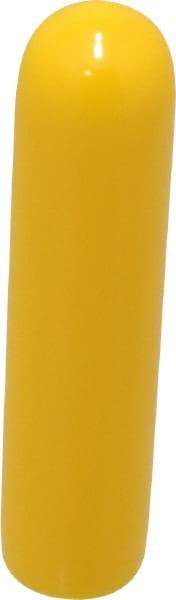 Caplugs - 1/4" ID, Stretchable Cap - 1-1/2" Long, Vinyl, Yellow - USA Tool & Supply