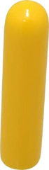 Caplugs - 1/4" ID, Stretchable Cap - 1-1/2" Long, Vinyl, Yellow - USA Tool & Supply
