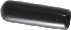 Caplugs - 3/8" ID, Stretchable Cap - 1-1/2" Long, Vinyl, Black - USA Tool & Supply