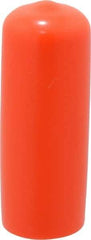 Caplugs - 1/2" ID, Stretchable Cap - 1-1/2" Long, Vinyl, Orange - USA Tool & Supply