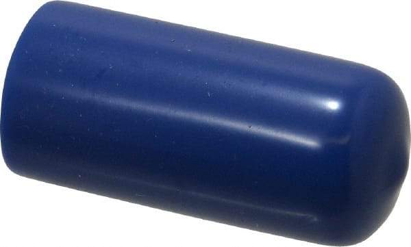 Caplugs - 5/8" ID, Stretchable Cap - 1-1/2" Long, Vinyl, Blue - USA Tool & Supply