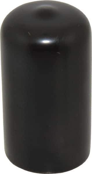 Caplugs - 3/4" ID, Stretchable Cap - 1-1/2" Long, Vinyl, Black - USA Tool & Supply