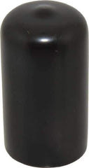 Caplugs - 3/4" ID, Stretchable Cap - 1-1/2" Long, Vinyl, Black - USA Tool & Supply
