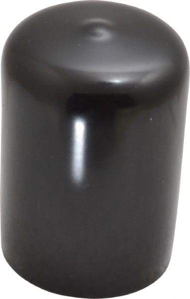 Caplugs - 1-1/16" ID, Stretchable Cap - 1-1/2" Long, Vinyl, Black - USA Tool & Supply