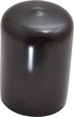 Caplugs - 1-1/16" ID, Stretchable Cap - 1-1/2" Long, Vinyl, Black - USA Tool & Supply