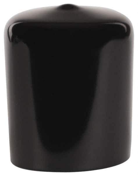 Caplugs - 1-1/4" ID, Stretchable Cap - 1-1/2" Long, Vinyl, Black - USA Tool & Supply
