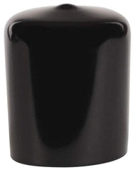 Caplugs - 1-1/4" ID, Stretchable Cap - 1-1/2" Long, Vinyl, Black - USA Tool & Supply