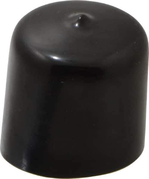 Caplugs - 1-3/8" ID, Stretchable Cap - 1-1/2" Long, Vinyl, Black - USA Tool & Supply
