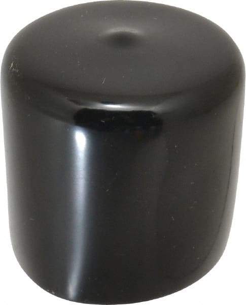 Caplugs - 1-5/8" ID, Stretchable Cap - 1-1/2" Long, Vinyl, Black - USA Tool & Supply