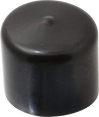Caplugs - 1-7/8" ID, Stretchable Cap - 1-1/2" Long, Vinyl, Black - USA Tool & Supply