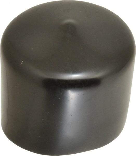 Caplugs - 2" ID, Stretchable Cap - 1-1/2" Long, Vinyl, Black - USA Tool & Supply