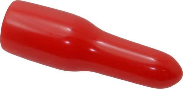 Caplugs - 1/4" ID, Pull-Tab Cap - Vinyl, Red - USA Tool & Supply