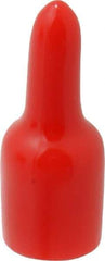 Caplugs - 3/8" ID, Pull-Tab Cap - Vinyl, Red - USA Tool & Supply