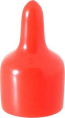 Caplugs - 5/8" ID, Pull-Tab Cap - Vinyl, Red - USA Tool & Supply