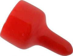 Caplugs - 3/4" ID, Pull-Tab Cap - Vinyl, Red - USA Tool & Supply