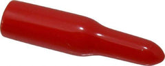 Caplugs - 1/4" ID, Pull-Tab Cap - Vinyl, Red - USA Tool & Supply