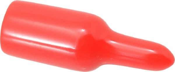 Caplugs - 3/8" ID, Pull-Tab Cap - Vinyl, Red - USA Tool & Supply