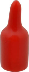 Caplugs - 1/2" ID, Pull-Tab Cap - Vinyl, Red - USA Tool & Supply