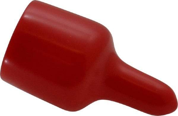 Caplugs - 3/4" ID, Pull-Tab Cap - Vinyl, Red - USA Tool & Supply