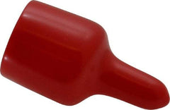 Caplugs - 3/4" ID, Pull-Tab Cap - Vinyl, Red - USA Tool & Supply