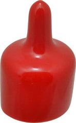 Caplugs - 1" ID, Pull-Tab Cap - Vinyl, Red - USA Tool & Supply
