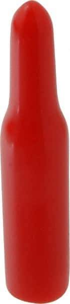 Caplugs - 1/4" ID, Pull-Tab Cap - Vinyl, Red - USA Tool & Supply