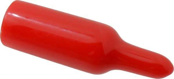 Caplugs - 3/8" ID, Pull-Tab Cap - Vinyl, Red - USA Tool & Supply
