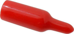 Caplugs - 3/8" ID, Pull-Tab Cap - Vinyl, Red - USA Tool & Supply