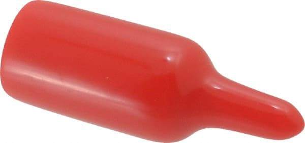 Caplugs - 1/2" ID, Pull-Tab Cap - Vinyl, Red - USA Tool & Supply