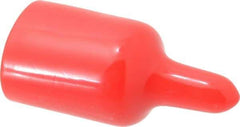 Caplugs - 3/4" ID, Pull-Tab Cap - Vinyl, Red - USA Tool & Supply