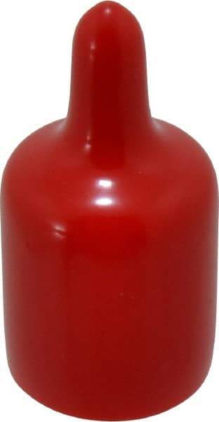 Caplugs - 7/8" ID, Pull-Tab Cap - Vinyl, Red - USA Tool & Supply